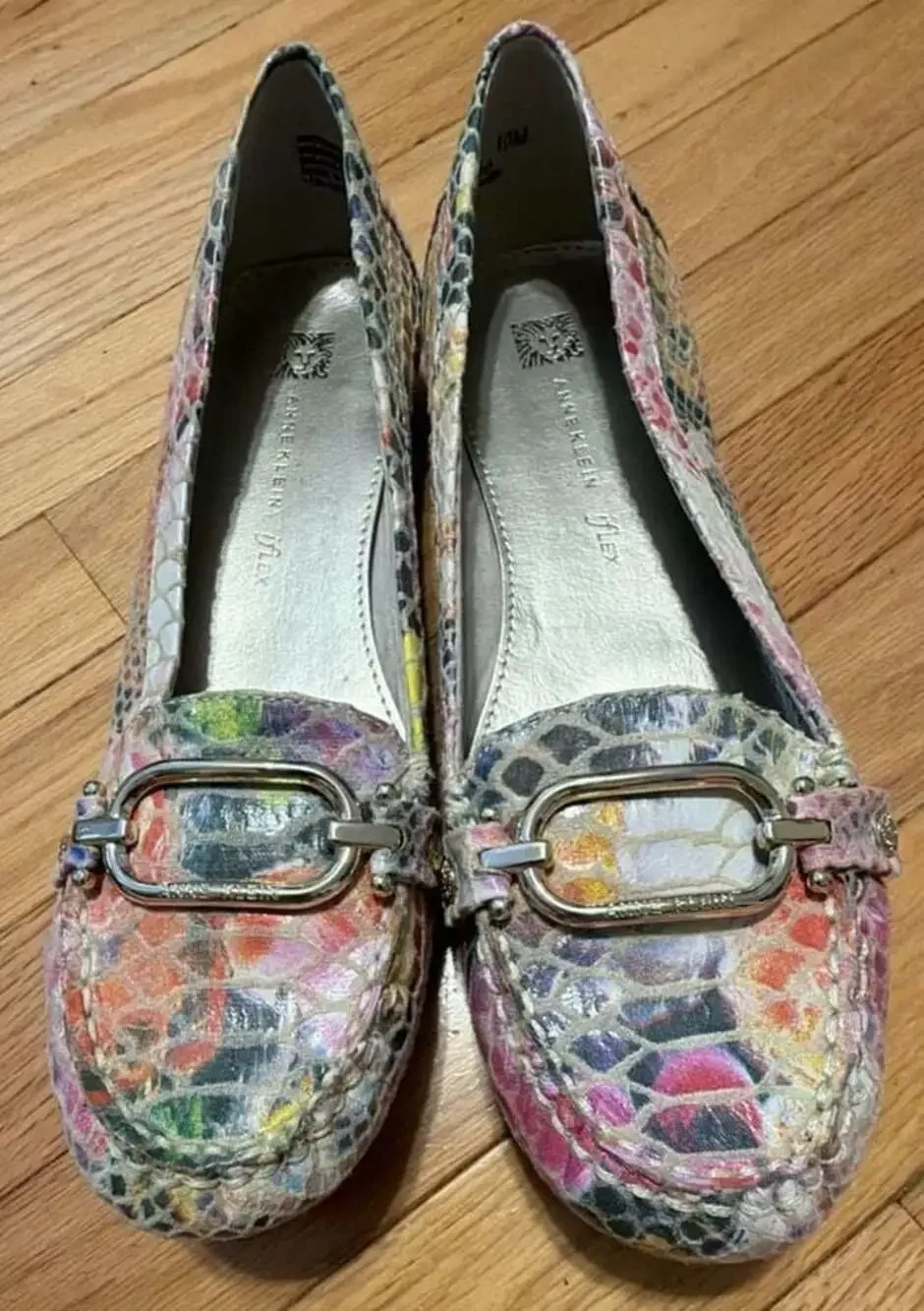 Anne Klein AK-ANDREWE iFlex Multi-Color Snakeskin Embossed Loafers